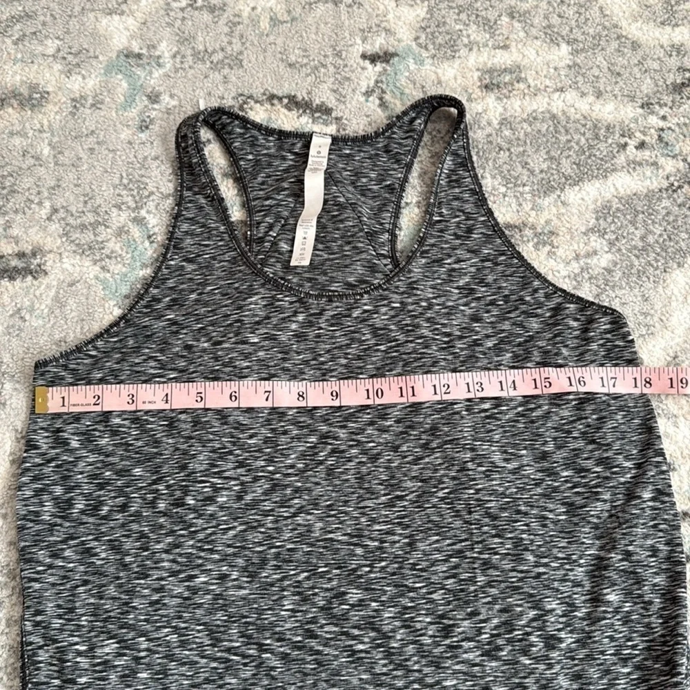 Lululemon Black and White Marled Tank Top